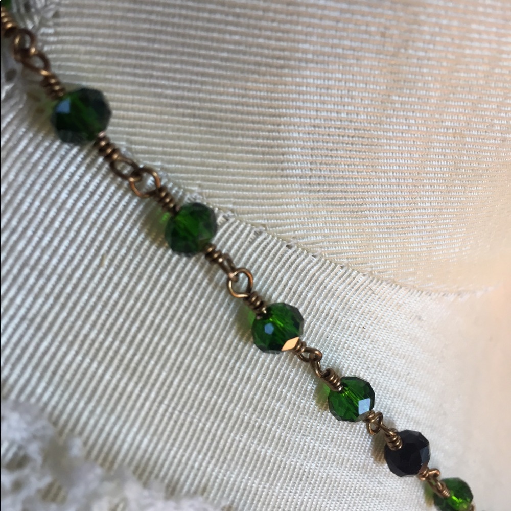 Absinthe Victorian empherma glass necklace - Picture 5 of 10
